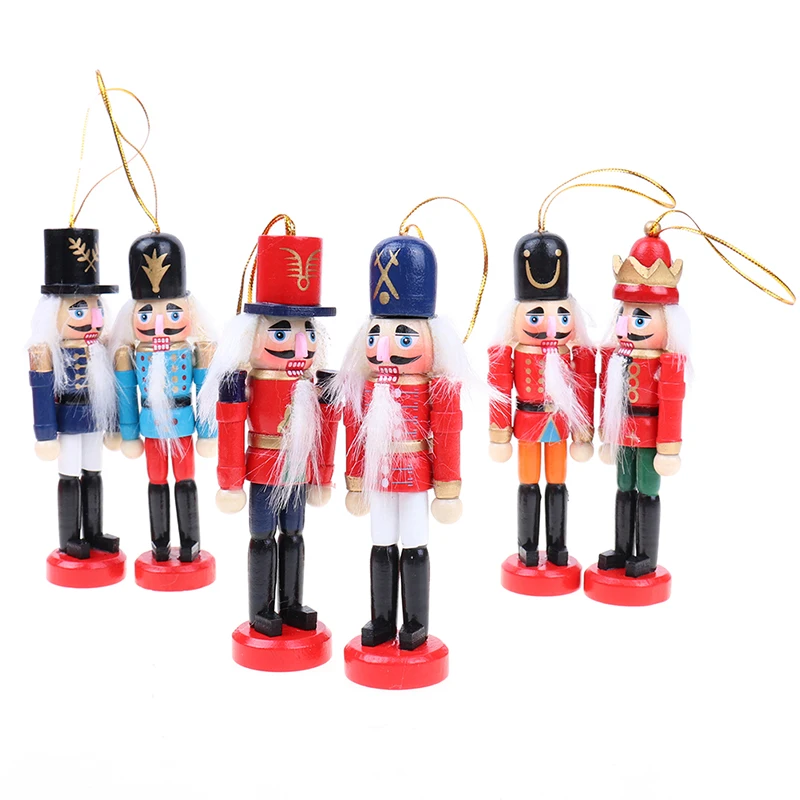 12 centimetri Schiaccianoci Puppet Ornamenti Di Natale Decorazione Desktop di Cartoni Animati Disegno Noci Soldati Banda Bambole Schiaccianoci Miniature