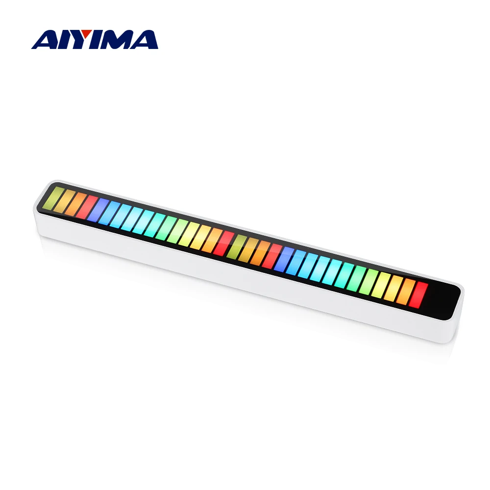 

AIYIMA Music Spectrum LED Audio Level Indicator Amplifier VU Meter Stereo Voice APP Control RGB For Car Player Atmosphere Lamps