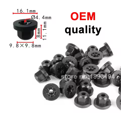 100x OEM quality 16131176747 Auto Car Plastic Body Nut Flange Clip For Mercedes Benz 0039900251 For BMW