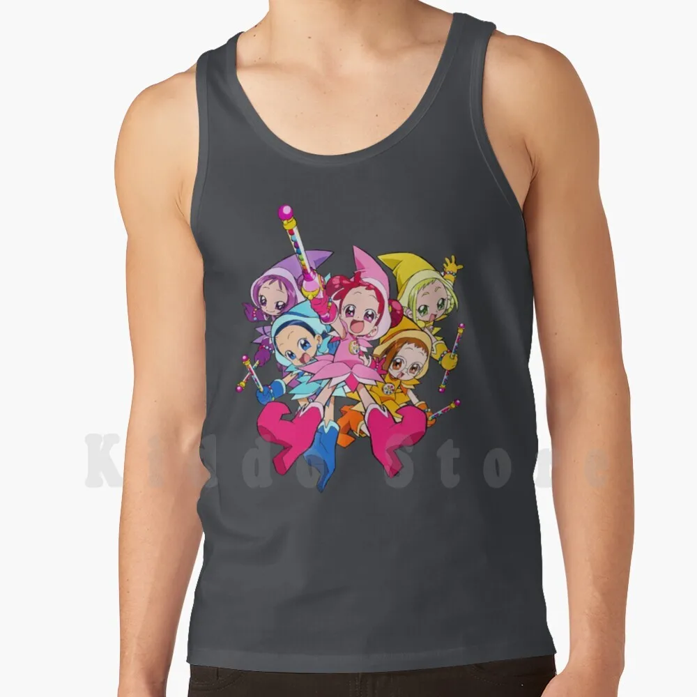 Ojamajo Doremi-Anime Magical Girls Tank Tops Vest Sleeveless Ojamajo Doremi Anime Cartoon Kawaii Pretty Girls Magical