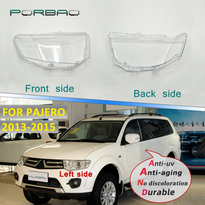 

Headlight Headlamp Clear Lens Shell for Mitsubishi PAJERO Sport Auto-Shell-Cover 13-15 Front Lampshade Transparent Glass Cover