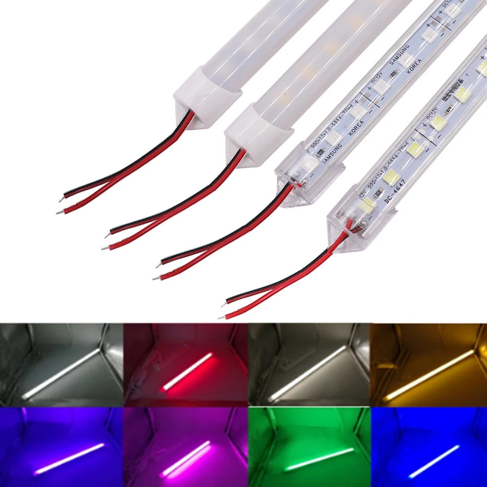 5pcs SMD 5054 LED Hard Rigid Strip Bar Light Aluminium Shell DC12V LED Bar Light 5054 18LEDs for Kitchen Under Cabinet Lighting