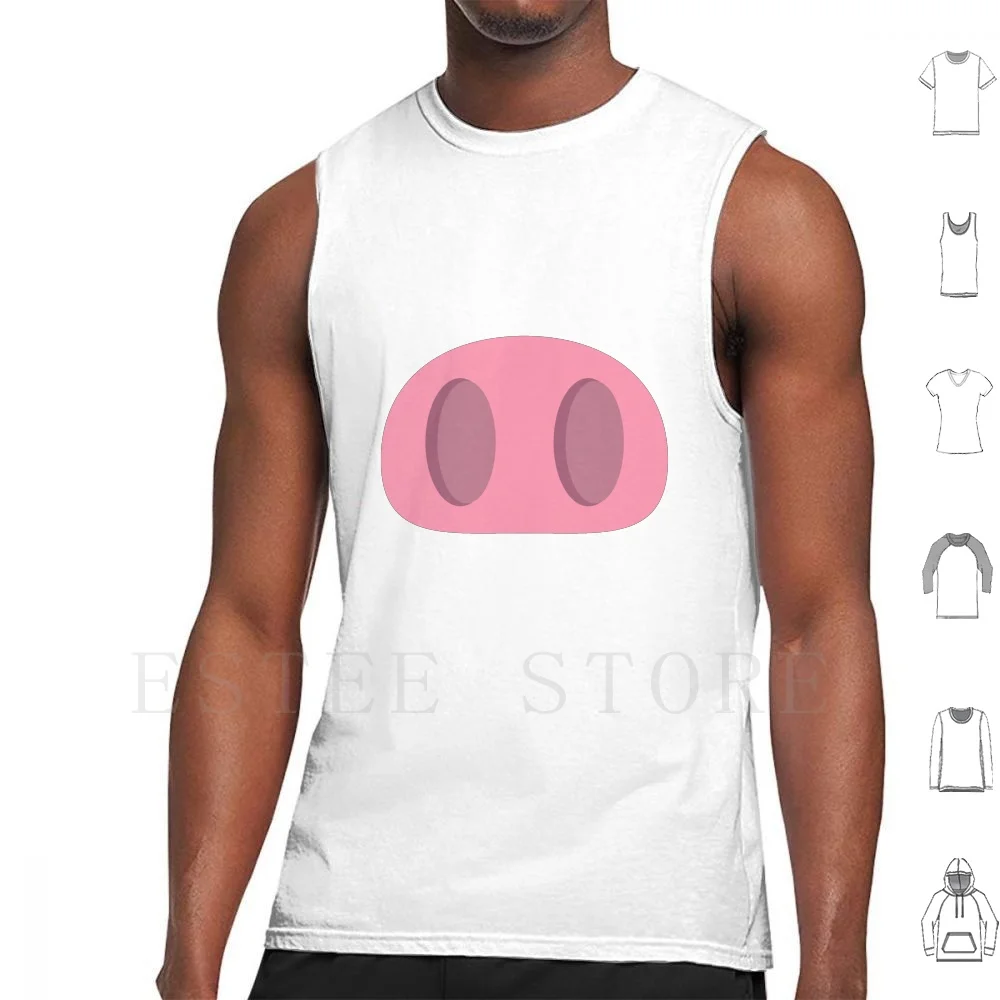 Pig Nose Tank Tops Vest Cotton Pigs Pink Pet Nose Nature Pork Pretty Snout Mouth Meat Farm Cute Closeup Mammal Little Animal