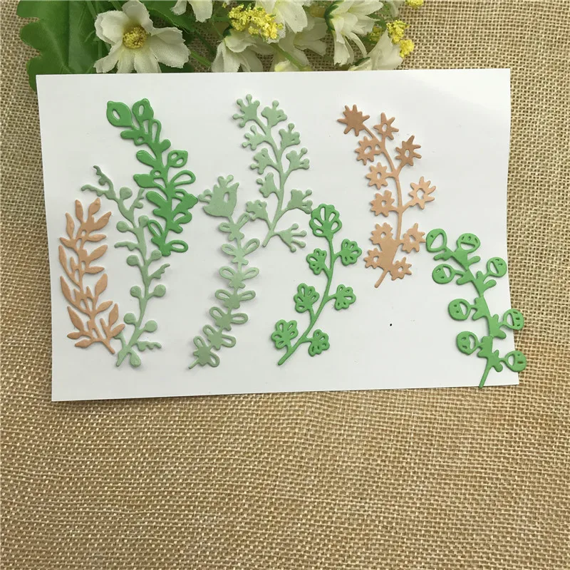 8pcs Leaves lace Craft Metal stencil mold Cutting Dies decoration scrapbook die cuts Album Paper Craft Embossing DIY Card Crafts