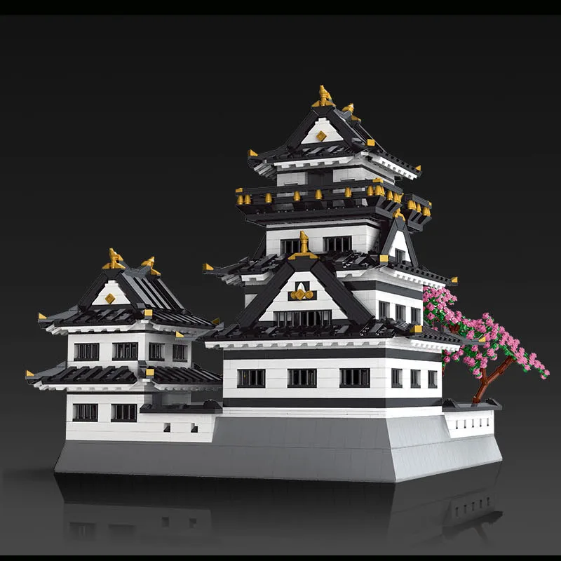 In Stock Movie Series Architecture City Street The Japanese Himeji Castl Model Building Blocks Compatible  Bricks Kids Toys