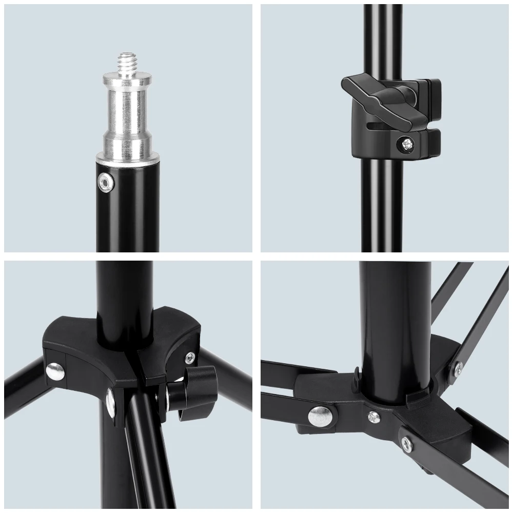 37/68/100/150/190cm Photography Studio Adjustable Light Stand Portable Tripod Stand With 1/4 Screw Head For Flash Photo Studio