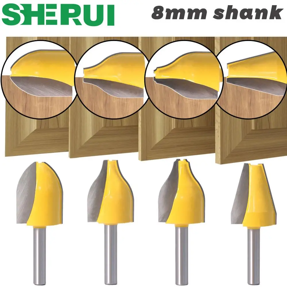 SHERUI 8mm Shank Panel Raiser Router Bit - Vertical - Ogee Bead - cutter woodworking bits wood milling cutter