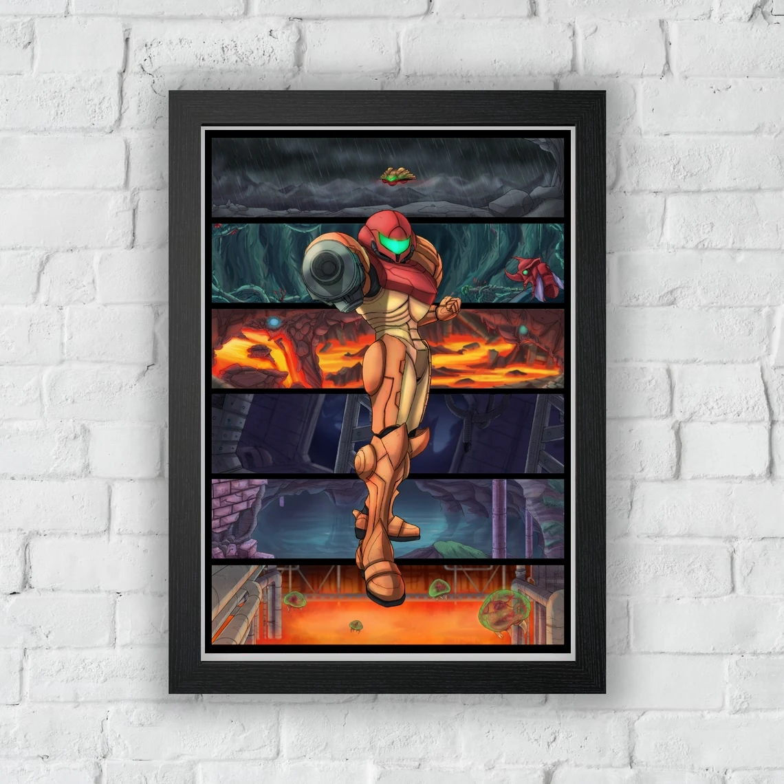 Super Metroid CLassic Video Game Canvas Poster Home Wall Painting Decoration (No Frame)