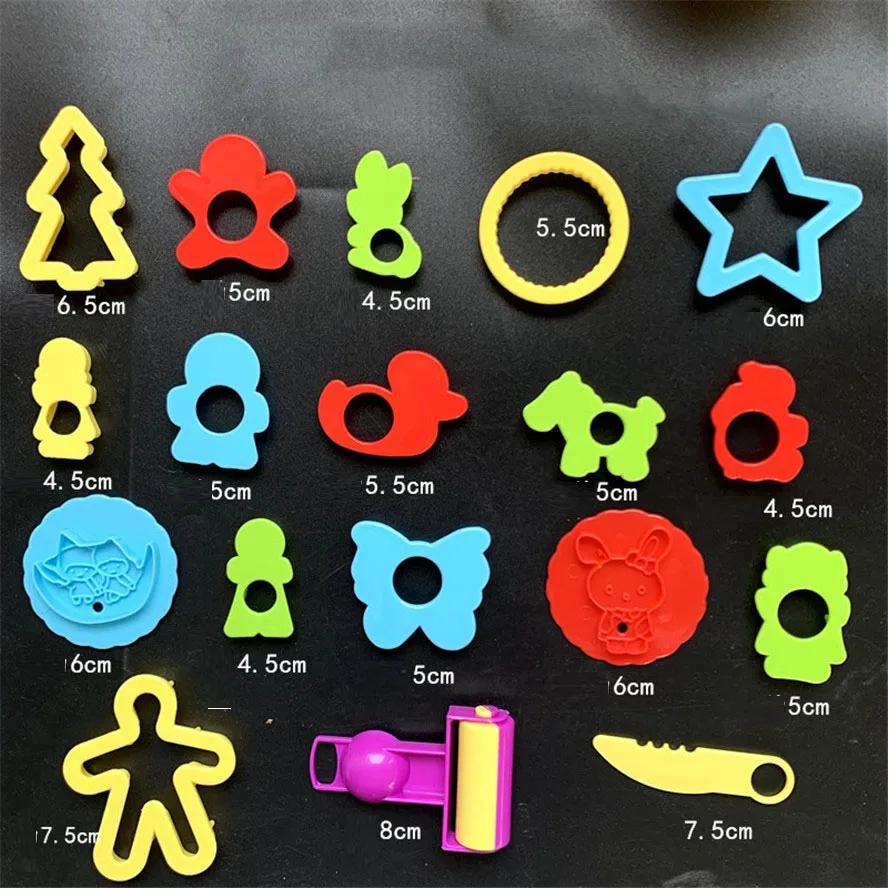 18Pcs/set DIY Clay Plasticine Mold Modeling Clay Building Tools Kits Animal Shape Moulds Play Dough Toy for Children Gift