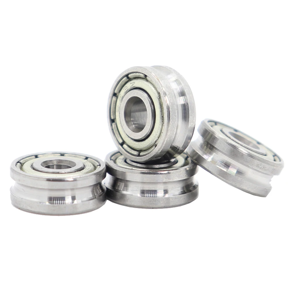 U041304 U Groove Sealed Ball Bearing ( 4PCS ) 4*13*4 mm Pulley Wheel Bearings U2/1 Guide Track Rlooer Bearing