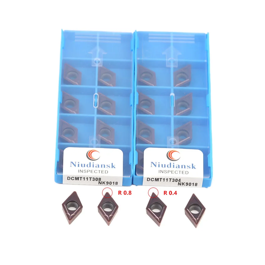 DCMT11T304 Wear-Resistant Carbide Inserts DCMT11T308 NK9018 CNC Lathe Cutting Tools Internal Turning Tool Stainless Steel Cutter