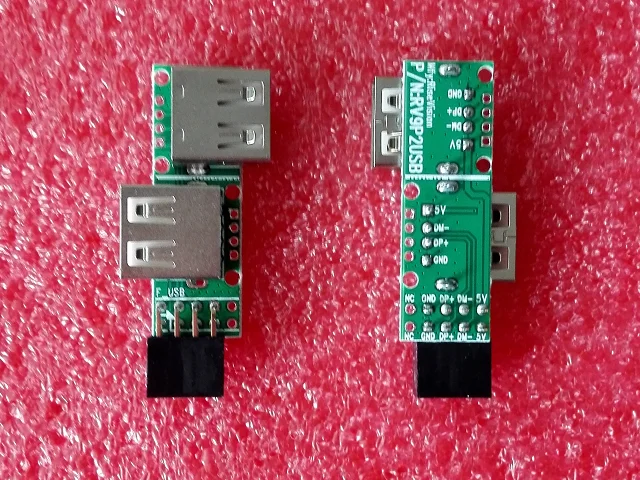 لوحة أم 9/19-pin تحويل ثنائي المنفذ USB رئيس 2.0/3.0 أنثى المقبس موسع متصل U القرص DOM