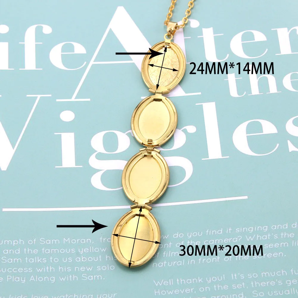 New Fashion Photo Frame Memory Locket Pendant Necklace Plata/Gold Color Simplicity Vintage Flower Jewelry Women\'s Nostalgia Gift