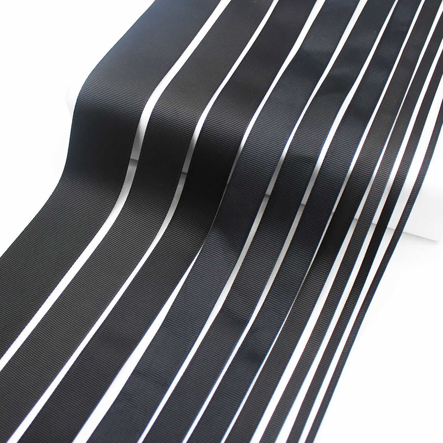 5 Meter/Lot Black Grosgrain Ribbon High Quality 100% Polyester Fabric Tape For Handmade Wrap Decoration