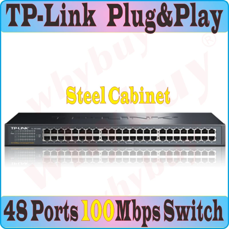 

Plug&Play, 48 Ports Desktop Fast 100Mbps Switch Ethernet Network Switch LAN Hub Full or Half duplex Exchange Tp-Link Switch