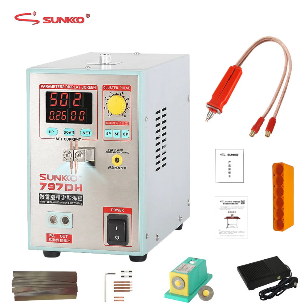 

797DH 18650 Battery Spot Welding Machine 3.8KW High Power Spot Welder Precision Pulse Spot Welding Machines with HB-70B Weld Pen