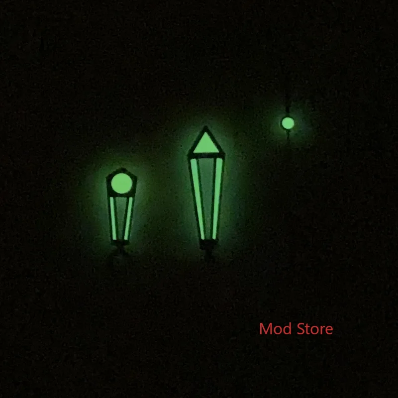 HOT Silver Watch Hands Set For Miyota8215 DG2813 Movement Mods 007 Style Watch Super Green Luminous Red Marker