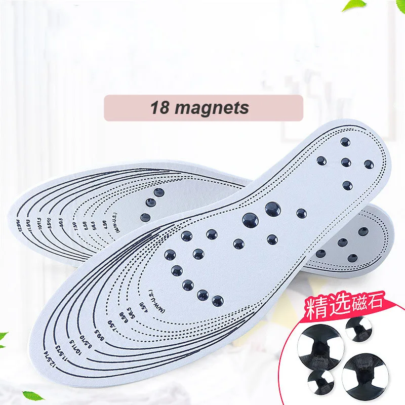 Health Magnetic Acupressure Massage Insoles Foot Therapy Reflexology Pain Relief Insoles for Women and Men Shoe Pads