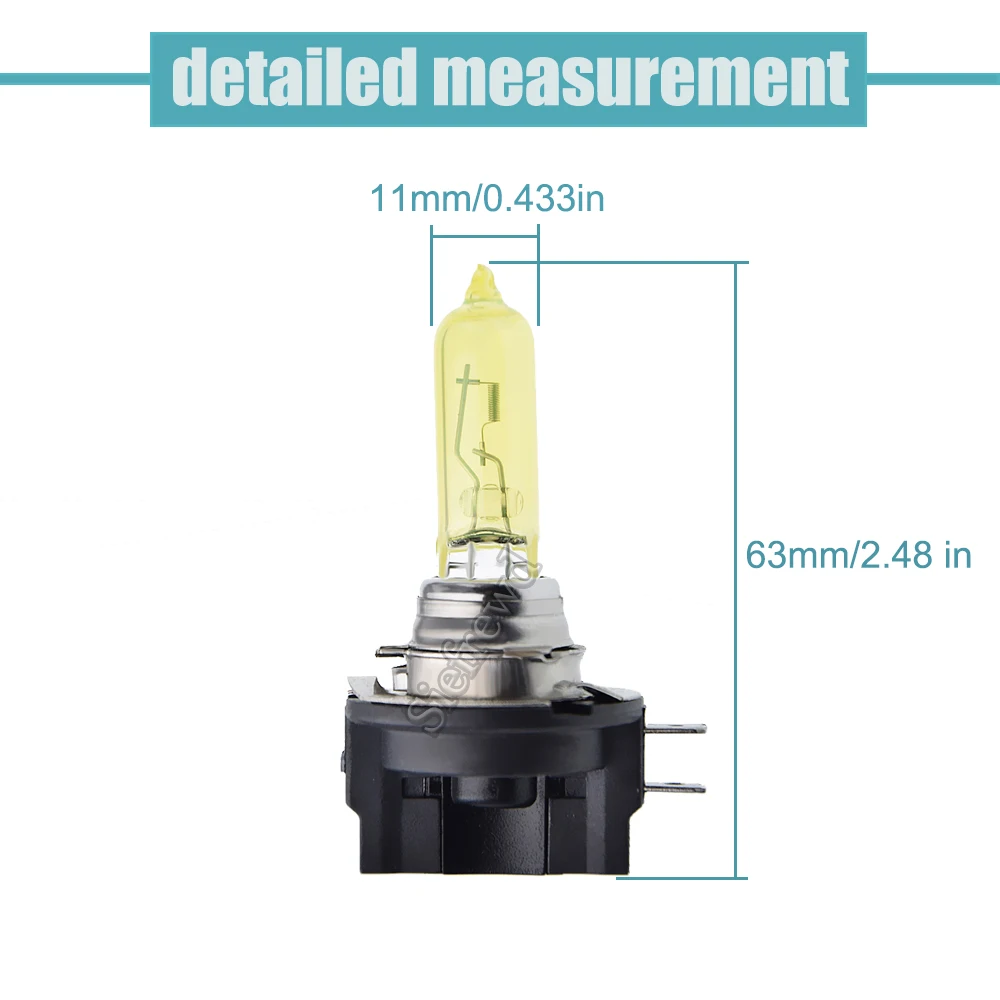 2× Halogen Headlight Bulb H11B H8B Car Head Light Fog Lamp 12V 55W White 6000K Yellow For KIA Ford Fiesta Hyundai Veloster Creta