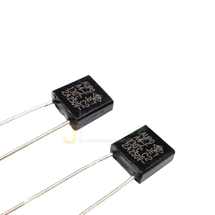 Siyah Kare 1A 2A 3A 5A 250 V Termal Sigorta Kesimi 84 102 115 125 130 135 145 150 C Derece LED Sigortalar Sıcaklık Anahtarları Kontrolü