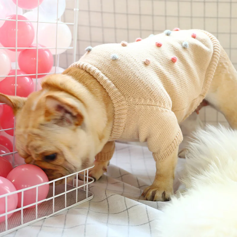 

Dog Clothes Keep Warm Knitted Jumper Autumn Winter French Bulldog Corgi Chihuahua Two Leg Casual Comfortable Hairball Sweater