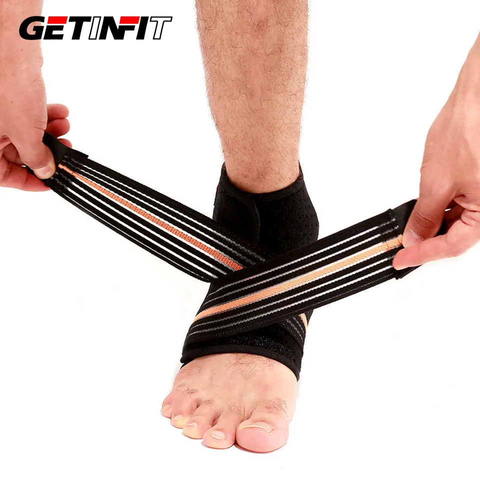 

Getinfit 1PCS Sport Breathable Ankle Support Protector Adjustable Ankle Pad Protection Elastic Brace Guard Support Football