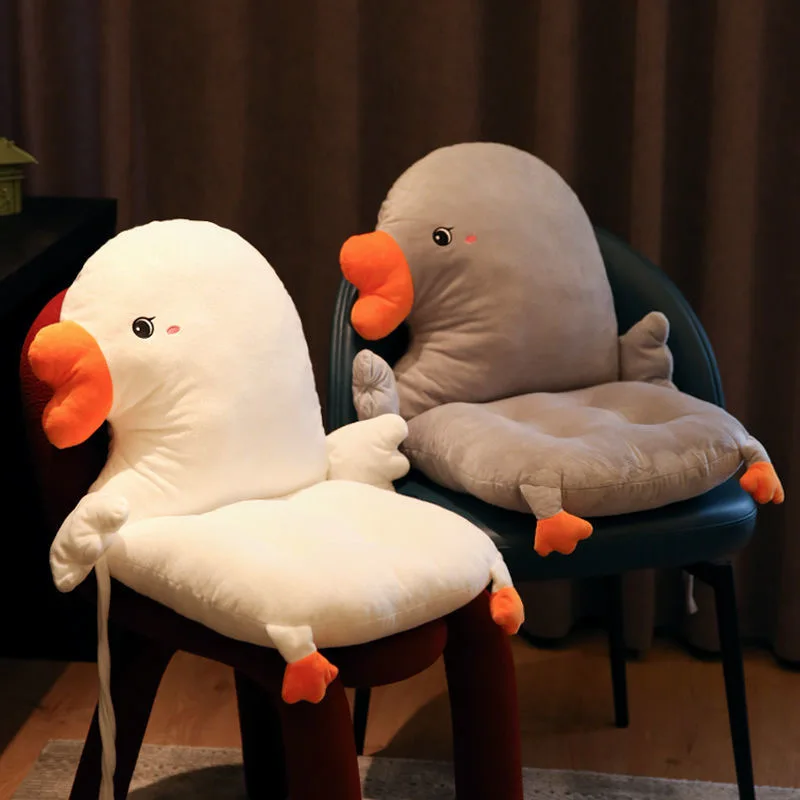 

Cute Goose Cushion Office Sedentary Computer with Backrest Ass Fart Student Dormitory Chair Cushion Back Integrated Household