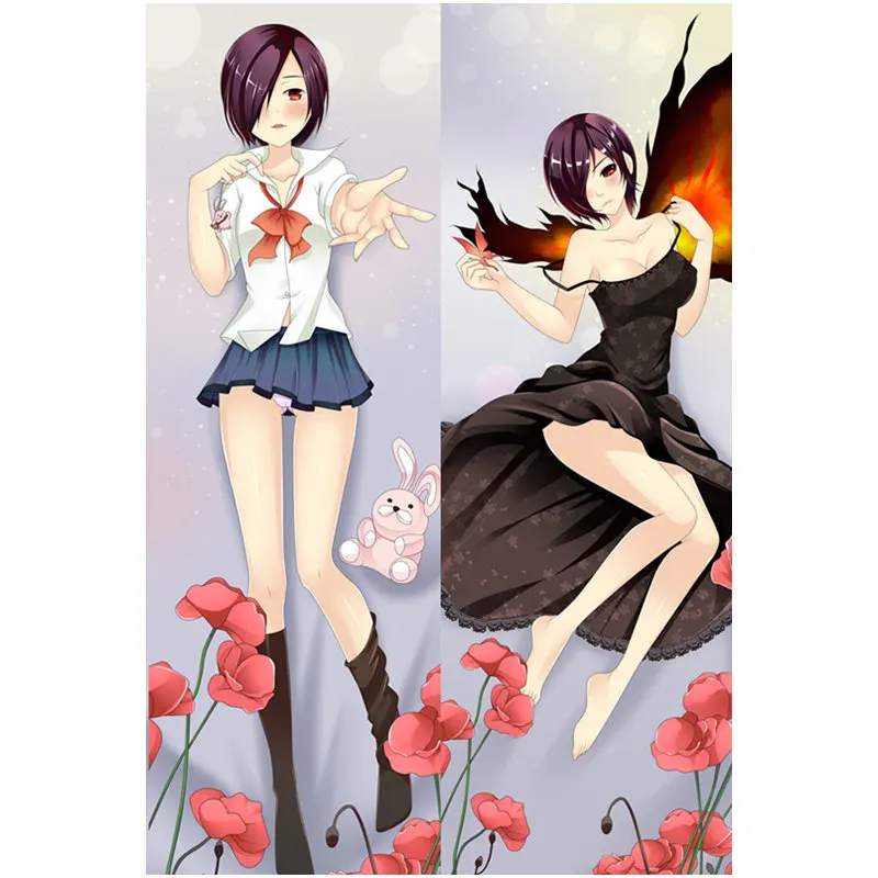 50x150CM 2Way Anime Tokyo Ghoul Touka Kirishima Dakimakura Case Two-sided 3D Print Bedding Hugging Body Pillow Covers Gifts