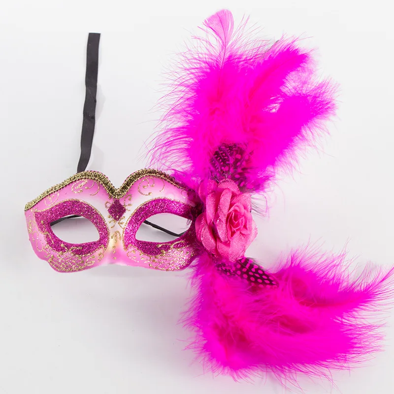 Feather Mask Female Venice Masquerade Party Sexy Adult Mask Half Face Princess Beauty Face Mask