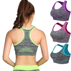 Reggiseno sportivo antiurto ad asciugatura rapida da donna imbottito raccolto reggiseno yoga push up palestra reggiseno da corsa reggiseno fitness allenamento senza cuciture