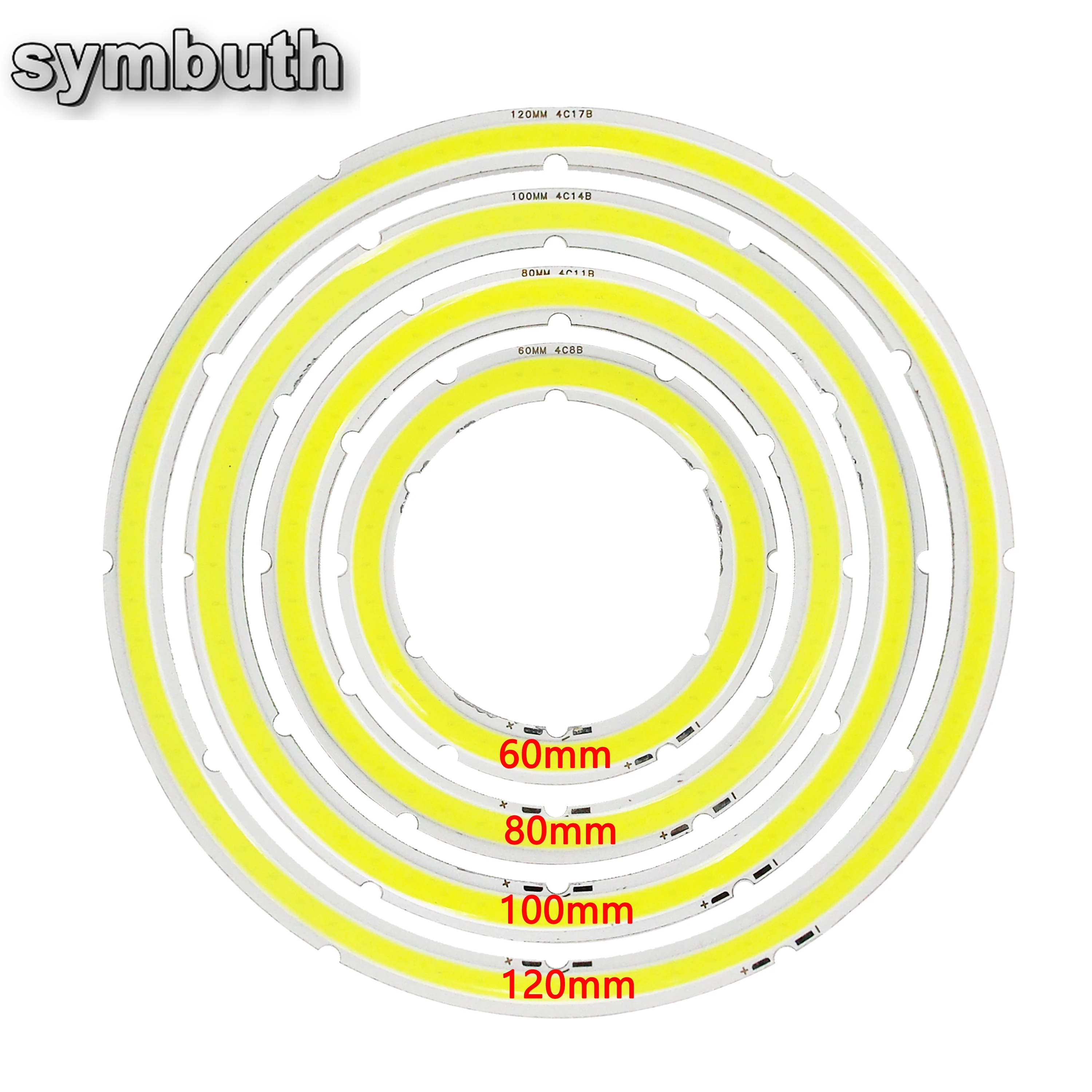 Imagem -03 - Circular Led Cob Lâmpada Fonte de Luz Dimmable Angel Eyes Chip Dimmer Lâmpada Controle Remoto Anel 60120 mm Nova Chegada