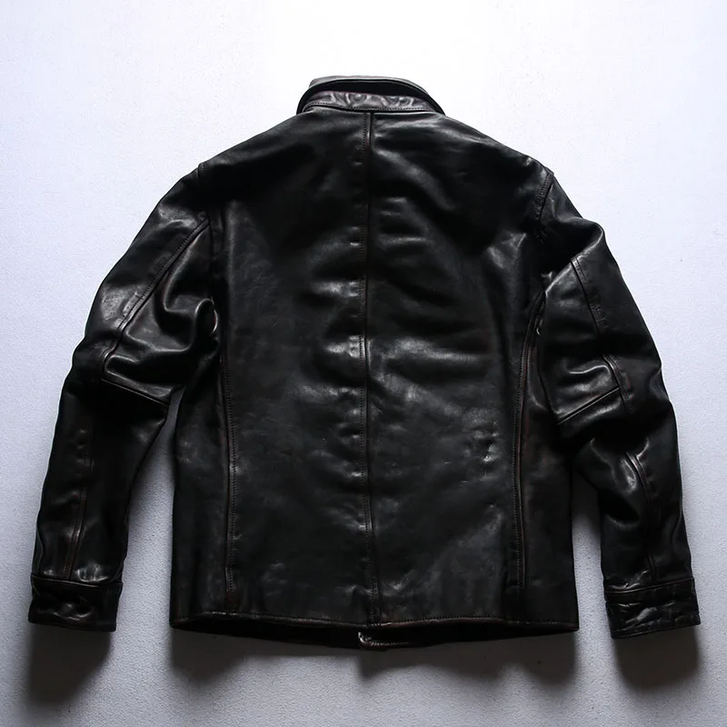 MP1100 Read Description! Asian Size Super Top Quality Genuine Horse Leather Slim Classic Durable Horsehide Stylish Rider Jacket