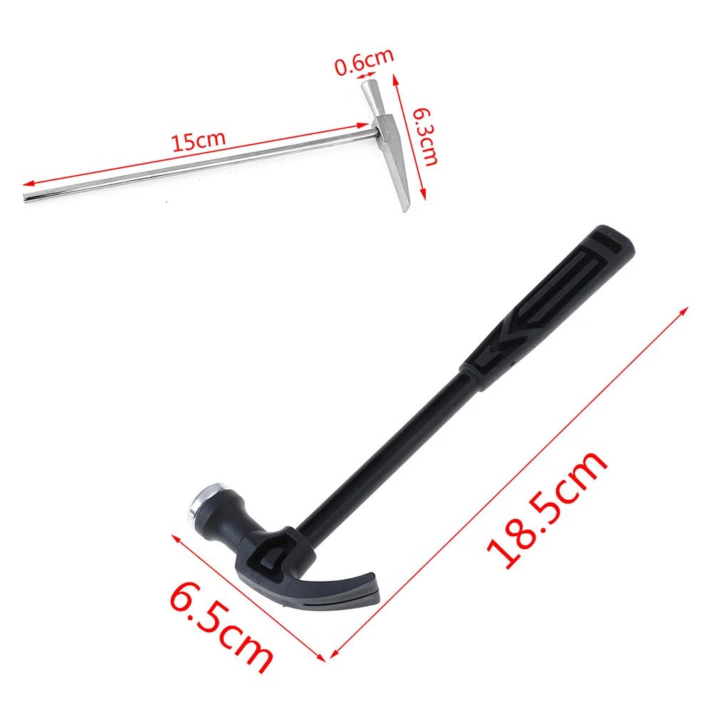 Metal Mini Claw Handle Hammer Woodworking Nail Puncher Hammer Small Iron Hammer Watch Repair Hand Tool Emergency Safety Escape