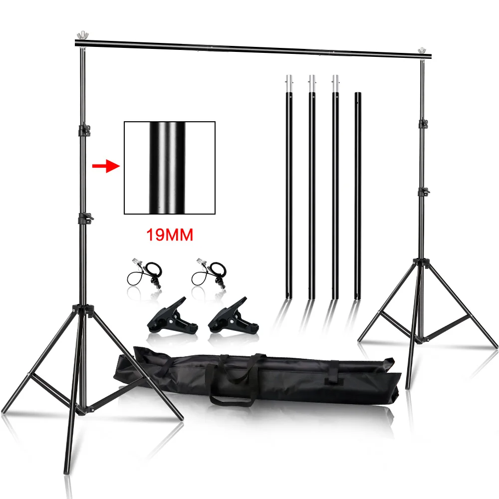 SH Photo Video Studio Backdrop Background Stand Photography Muslin Backgrounds Picture Canvas Frame Support System With CarryBag