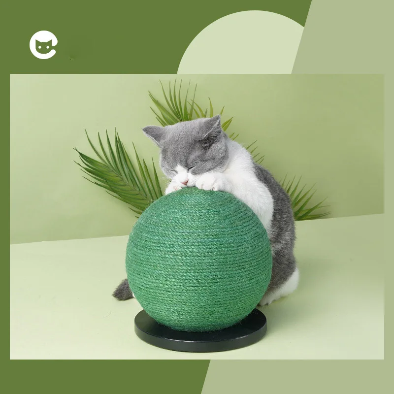 

Cat scratching Ball Cat Scratcher Toy Natural Sisal Cats Claw Grinder Interactive Kitten Playing Ball toys Protecting Furniture