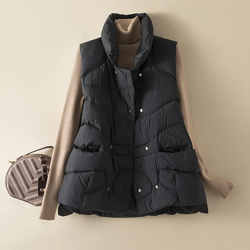 SEDUTMO Winter Ultra Light Duck Down Vest Women Short Jackets Oversize Waistcoat Spring Casual Puffer Jacket Slim Parkas ED1401