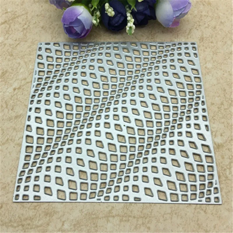 3D Wave Square Frame Metal Cutting die keychain shaker Heart Paper Key Chain Scrapbook Paper Craft Card Punch Art Knife Cutter