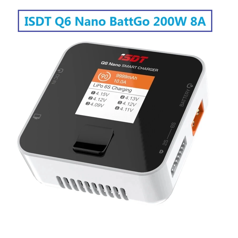 ISDT Q6 Nano BattGo 200W 8A Lipo Battery Charger Colorful Pocket for 1-6S Lipo Battery