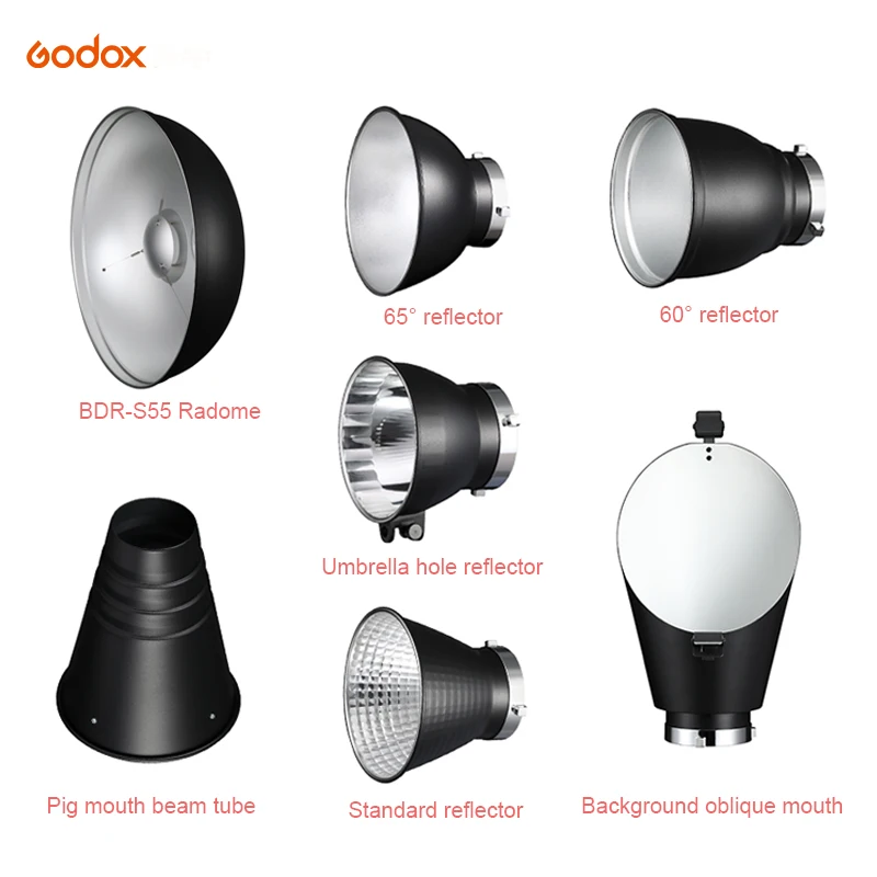 

Godox Bowens Mount Standard Reflector Diffuser Beauty Dish Reflector Snoots for photography Studio Light Strobe Flash