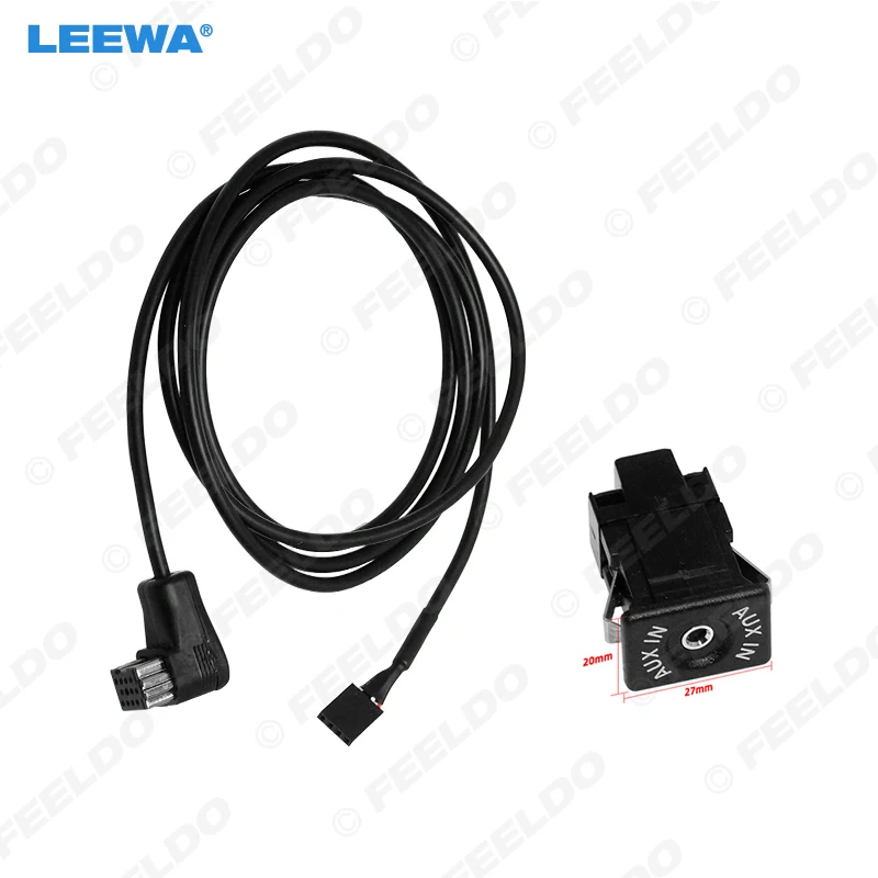 LEEWA 10set Car Audio AUX-In Cable AUX Socket Adapter For Pinoeer IP-BUS Headunit Changer Input Plug Wire Harness #CA6814