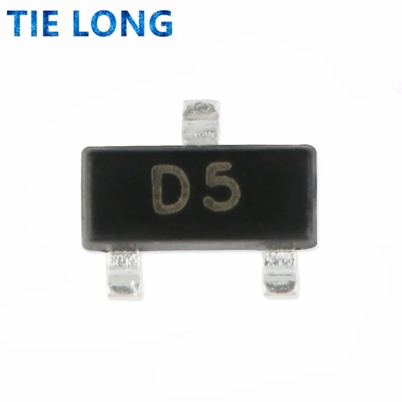 100pcs/lot SMD Transistor MMBD4148CC Package SOT-23 Screen Printing D5 0.2A/100V SMD Switching Diode