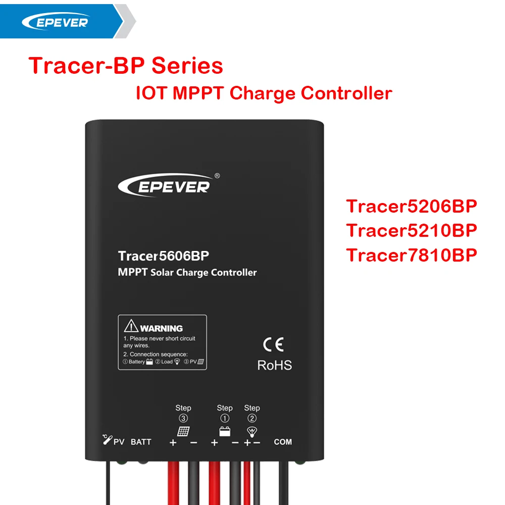 

Epever Tracer BP series IOT MPPT Charge Controller 20A 30A 12V/24V Waterproof Regulator TracerBP Lithium Battery MPPT Controller