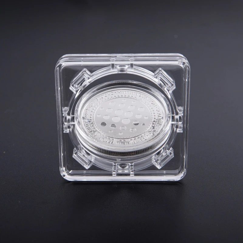 4cm Acrylic Coin Display Case Transparent Box Commemorative Medal Protection Box Coin Protection Box For Home Decoration