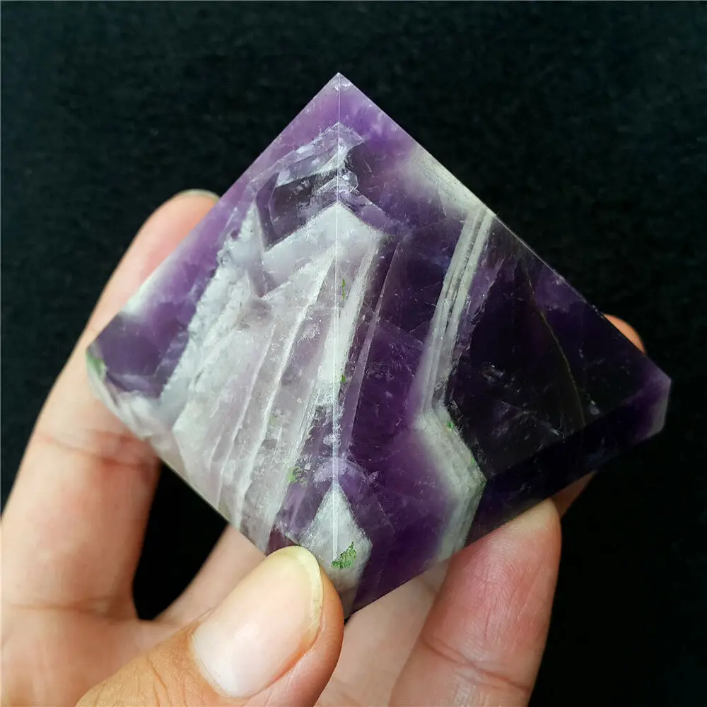 5cm Natural Dream Amethyst Pyramid Healing Crystal Chakra Brazil Quartz Pyramid Point Energy Home Decor Handmade Crafts Gem G