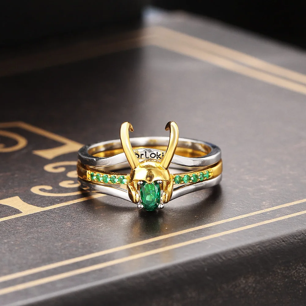 Disney Anime Toy Loki Ring Three-in-One Super Contest Rocky Helmet Ring Birthday Christmas Gift