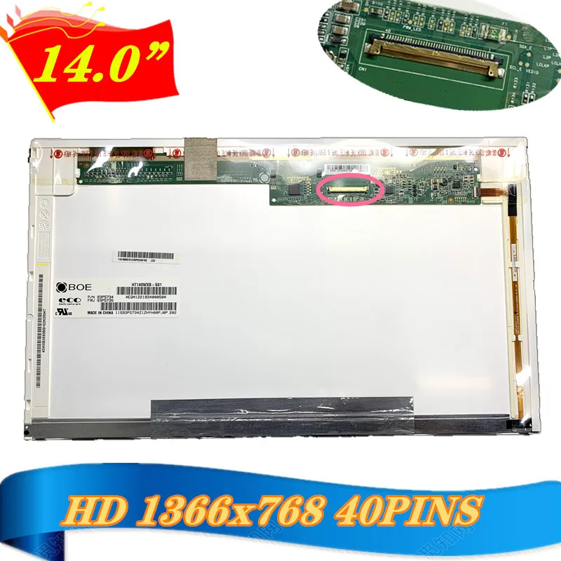 Grátis Lcd Screen Laptop Exibição Magro 14.0 Ltn140at01-g03 Ltn140at02-b01 G01 Ltn140at07301 H01 Lp140wh1 Ht140wxb501