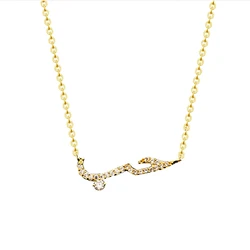 Fashion Arabic Necklace Jewelry Bff Friendship CZ Arabic Love Statement Pendant Necklace Collar Arabe Chain For Women Gift