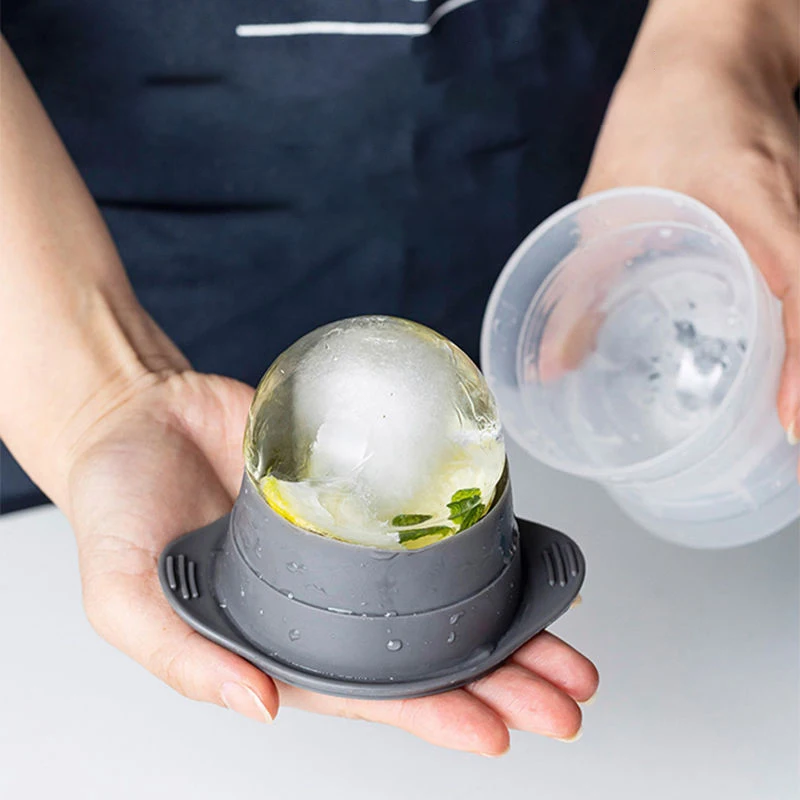 Silicone Ice Hockey Mould Mold, Round Ball Ice Cube Sphere, Whisky Maker Box, DIY Bar Party, Kitchen Tools, 4.5cm, 6cm