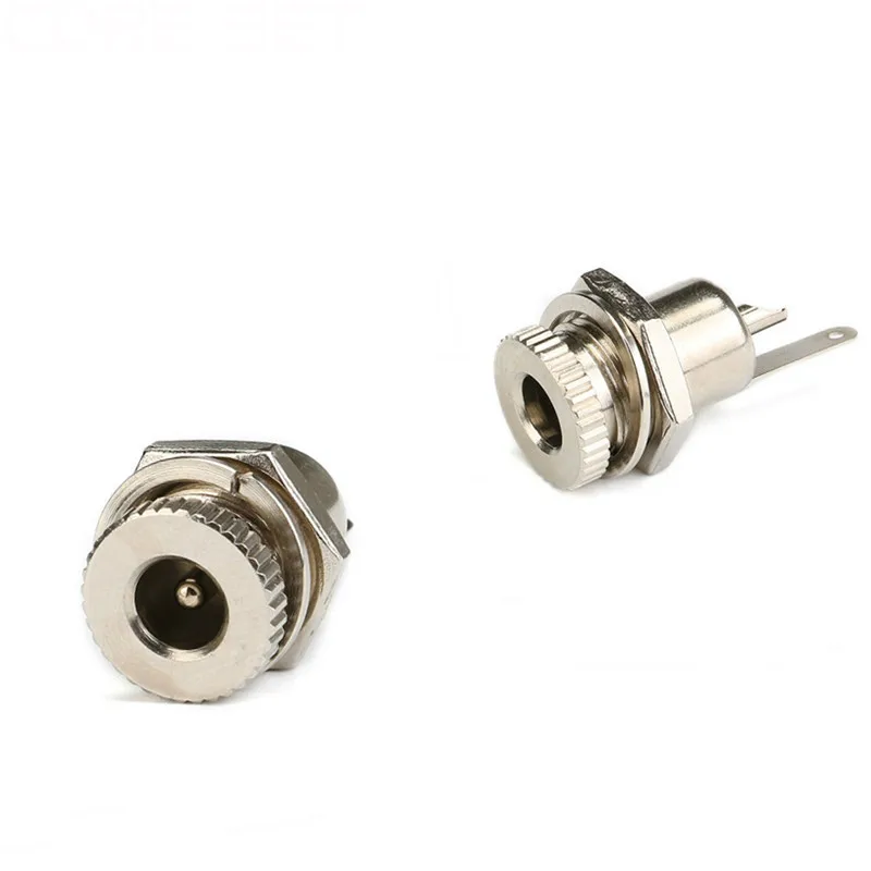 5/1Pcs DC099 5.5 mm x 2.1mm DC Power Jack Socket Female Panel Mount Connector metal 5.5*2.1 5.5*2.5