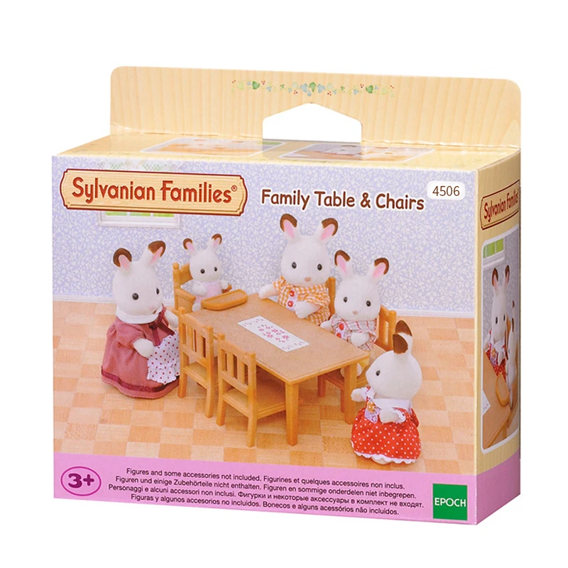 Sylvanian Families Dollhouse Playset Family Table & Chairs Set Accessories Gift Girl Toy No Figure New in Box 4506